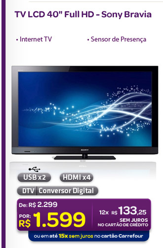 TV LCD 40" Full HD - Sony Bravia