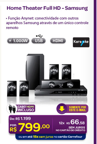 Home Theater Full HD - Samsung