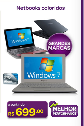 Netbooks coloridos / Grandes marcas 